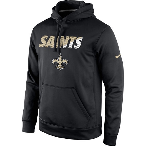 NFL Men's New Orleans Saints Nike Black Kick Off Staff Performance Pullover Hoodie